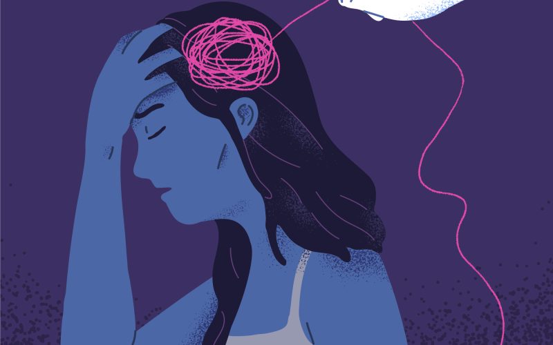 Concept of woman having psychotherapy psychology self healing, recovery, because feeling incomplete mental rehabilitation in flat vector illustration